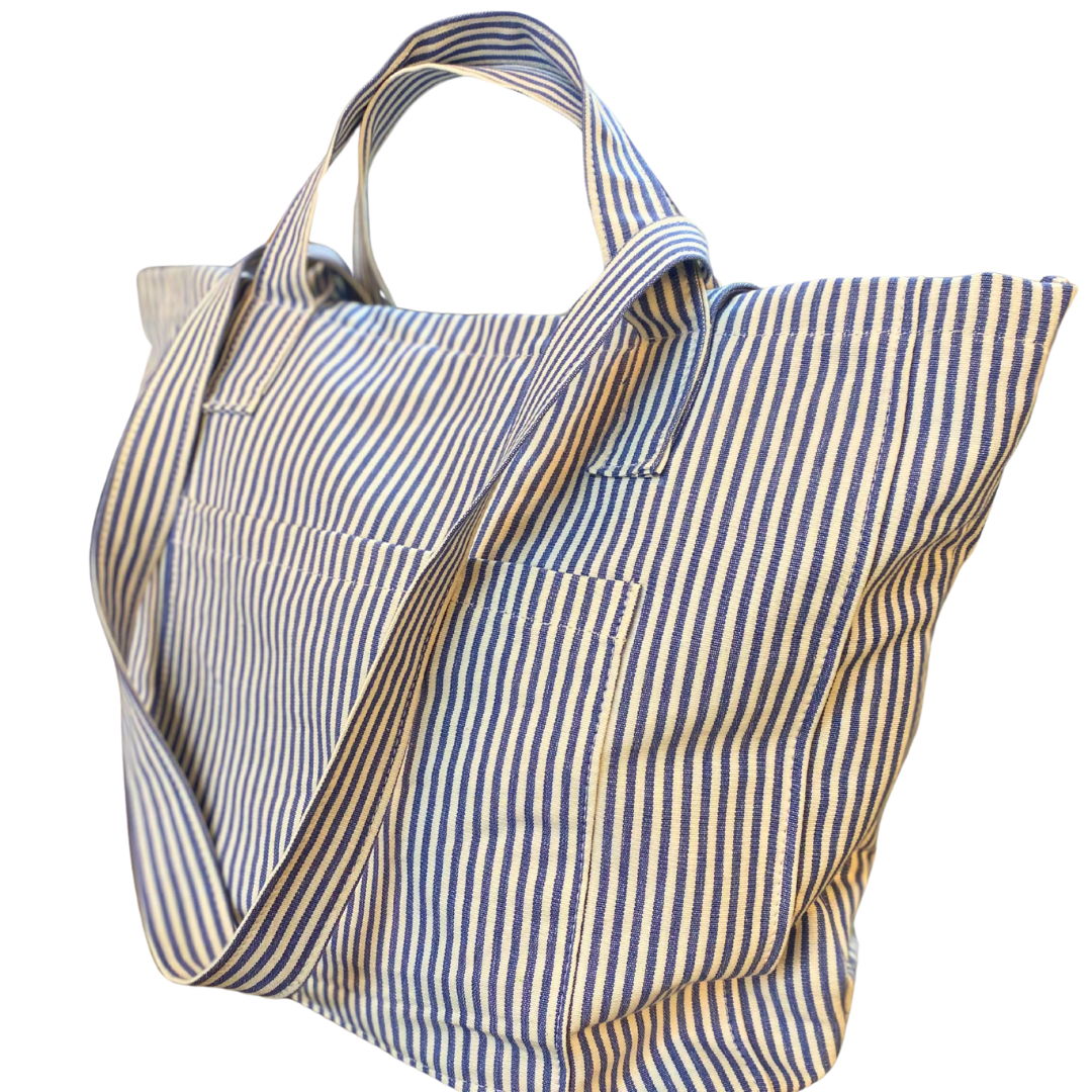 Blue & White Pinstripe